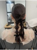 ヘアセット岡山　編みおろし