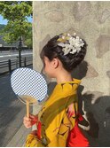 浴衣着付け＋お祭りヘアセット