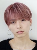 ラウンドマッシュシースルーマッシュメンズカット
