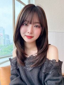 アフロート ディル(AFLOAT D'L) 2wayシースルーバング小顔顔周りレイヤー韓国ヘア20代30代