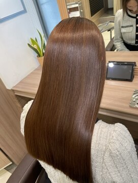 アッシュ 等々力店(Ash) 髪質改善カラーで極艶マロンベージュ