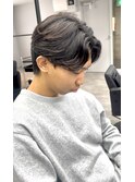 メンズ/センターパート/ニュアンスパーマ/縮毛矯正/学割/秦野駅