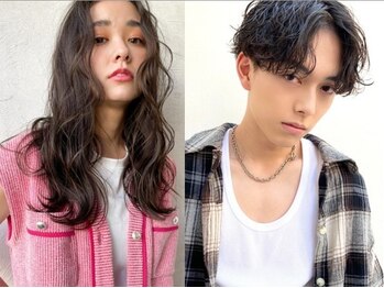 リベルテ(LIBERTE)の写真/【カット+パ-マ+1STEPTr¥7400】トレンドパ-マは【LIBERTE】の透明感溢れるパ-マで決まり!ダメ-ジレスパ-マ*