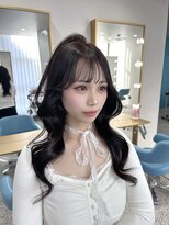 ボタン 熊本(VOTAN) 透ける暗髪/レイヤーカット/顔まわり/韓国ヘア/熊本美容室