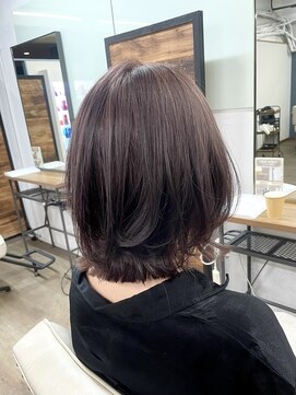 ルアン 上通り(ruen) ラベンダーブラウン×レイヤーボブ　熊本　田口紗羅