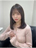 レイヤー　顔まわり　暗髪　髪質改善　ミディアムヘア　前髪