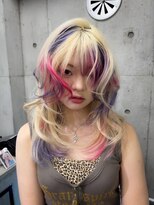 インク 渋谷(INK.)&nbsp;ミルクティーブロンドニュアンスウルフワンホンレイヤー渋谷