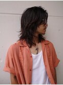 【メンズロングヘア/阿部達哉】メンズレイヤー/ロングパーマ