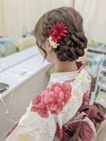 京都ヘアセット着付け専門サロン 夢館 五条店(yumeyakata) サイドよせおだんごヘア