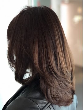 フルブライト(Full Bright) 心斎橋FullBright大人無造作カールくびれセミディデザインカラー