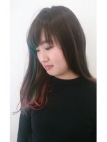 ハナ ビューティーヘアー(hana.)&nbsp;グリーン×ピンクグラデーション