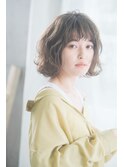 前下がり ボブ 簡単 大人ボブ 大人かわいい グレージュ 暗髪