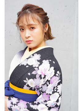 ヴァンクシー バイ ルナ(VANKCY by Luna) 卒業式 ヘアセット 袴着付け 着物ヘア 登戸 ことりベージュ 大人