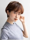 大人可愛い20代30代40代黒髪前下がりショートボブ丸みショート61