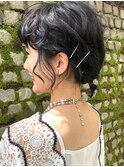 ショートヘアアレンジ★お呼ばれヘア　ピンアレンジ