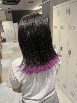アプローズヘアー 西院店(Applause hair...) ブルーブラック　ポイントカラー