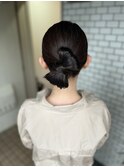 リボヘア　ロウボーン　タイトヘア　タイトシニヨン　花嫁