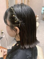 ガーデンヨコハマエスト(GARDEN YOKOHAMA est)&nbsp;お呼ばれヘア　ボブアレンジ　金箔アレンジ