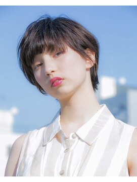 エトラ 渋谷店(etora) アッシュブラック　大人カジュアルショート　斜めバング