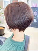 20代30代大人可愛い髪質改善カラーアッシュブラウンショートボブ