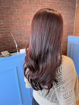 ドルチェ(dolce) 秋色 透明感カラー ピンクラベンダー 大人ロングヘア