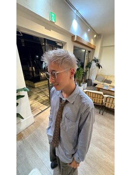 モーブ 代官山(mauve) マレットカット×オフホワイトブロンド