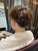 マッシュショート×スパイラルパーマ