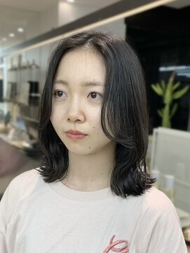 ロンドシエル 横浜(Lond ciel) イメチェン外ハネボブ美髪ワイドバング顔周りレイヤーカット