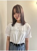シアーグレージュ　顔まわりデザインカット
