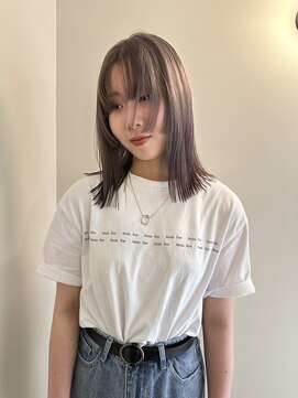 デン(den) シアーグレージュ 顔まわりデザインカット