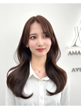 アマトウキョウ アユンチェ(AMA TOKYO×AYUNCHE) 前髪顔まわり韓国ヘアレイヤーカットサイドバンク2wayバンク韓国