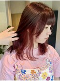【mimura】インナーカラー　ピンクカラー　レイヤー　草加　谷塚