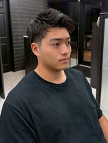 ソレイユ バイ アルフレッド(SOLEIL by alfRed)&nbsp;アップバングショート　ウェーブバング　短髪　束感　刈り上げ