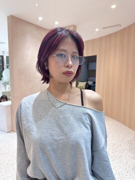 オン キャナルシティ博多前店(on) 【哉汰】ボブウルフ/ボルドーカラー/外ハネボブ20代