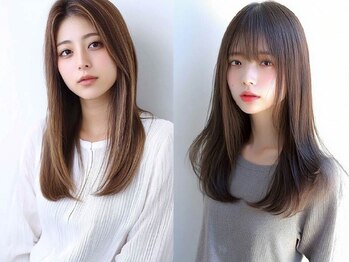 クシュ 本川越店(kusyu...)の写真/髪質改善ストレートで、ダメージレスな仕上がり☆#髪質改善#縮毛矯正#ブリーチなしダブルカラー#ハイライト