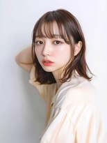 ムウ 難波(MOU) ボブクールショート前髪イメチェンピンクベージュ30代40代50代