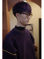 エディ(Edy)&nbsp;ニュアンスパーママッシュ刈り上げダブルカラー眉毛カット岡山