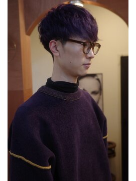 エディ(Edy) ニュアンスパーママッシュ刈り上げダブルカラー眉毛カット岡山