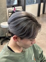 アウラ(AURA) メンズバレイヤージュシルバーバレイヤージュセンターパート