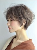 似合わせショートボブ×白髪ぼかし脱白髪染め30代40代50代60代