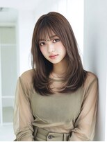 リンク(Link Hair&Spa)&nbsp;ワンカールレイヤー/顔周りカット/ココアブラウン