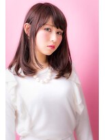 ヘアーアートシフォン 池袋西口店(Hair art chiffon)&nbsp;モードクラシカルの姫カット&ミルクティーカラーセミディ池袋