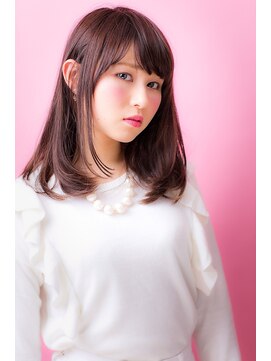 ヘアーアートシフォン 池袋西口店(Hair art chiffon) モードクラシカルの姫カット&ミルクティーカラーセミディ池袋