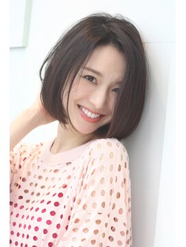 エムスラッシュ みなとみらい馬車道店(M SLASH) M.SLASH馬車道/時短ワンレンボブ/くすみカラー/切りっぱなし