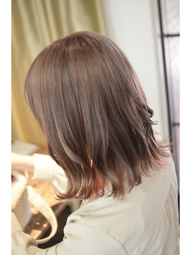 ポタム 東中野(potamu) ベージュ、インナーカラーオレンジ