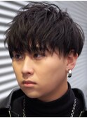 束感ショート ツーブロック 刈り上げ マッシュ 黒髪 1