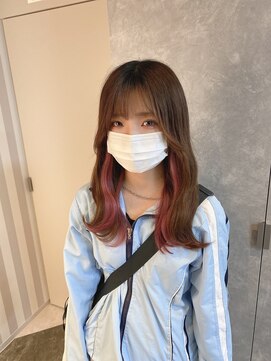 ガルボヘアー 名古屋栄店(garbo hair) #名古屋#栄#プルエクステ#インナーカラー#ピンク#10代#20代