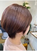 大人ショートボブ丸みショートボブ