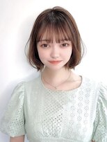 ボブウルフ外国人風カラー韓国ツヤカラー透明感20代30代40代
