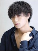 ツヤ感スパイラルパーマ ショートウルフ MEN'S HAIR